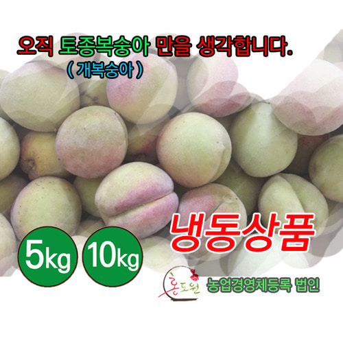 냉동 토종복숭아(개복숭아) 열매5kg/10kg